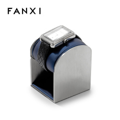 Watch Display Stand with Silver Brushed Metal Stand for Luxury Jewelry Storage