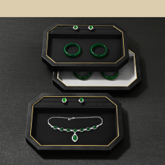 P234 PU Leather Jewelry Displays for Ring Earrings Bracelet Microfiber Jewelry Display Trays