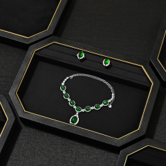 P234 PU Leather Jewelry Displays for Ring Earrings Bracelet Microfiber Jewelry Display Trays