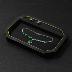 P234 PU Leather Jewelry Displays for Ring Earrings Bracelet Microfiber Jewelry Display Trays