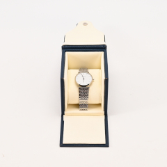 Blue Leather Watch Box Watch Packaging Box Luxury Vintage Watch Boxes Case and Travel Watch Case