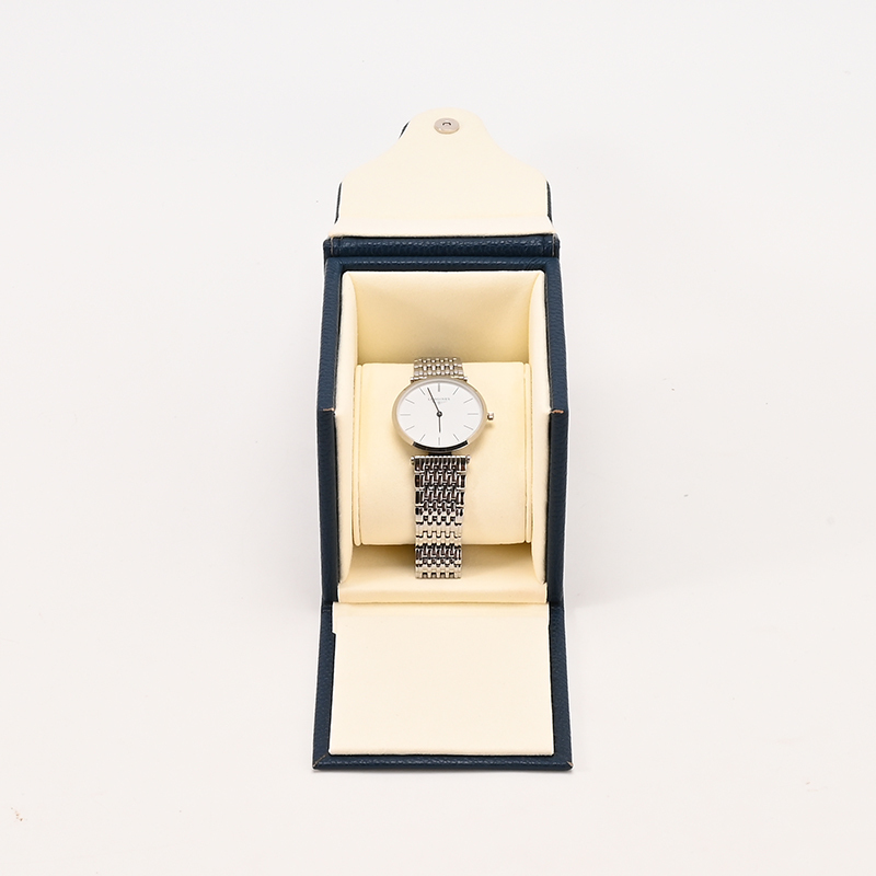 Blue Leather Watch Box Watch Packaging Box Luxury Vintage Watch Boxes Case and Travel Watch Case