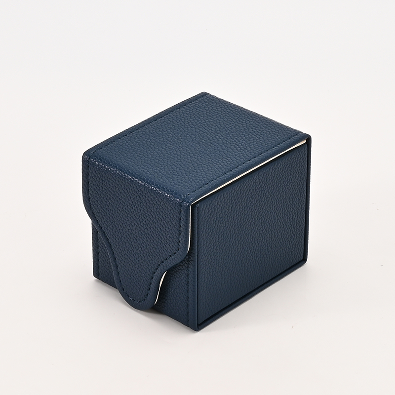 Blue Leather Watch Box Watch Packaging Box Luxury Vintage Watch Boxes Case and Travel Watch Case
