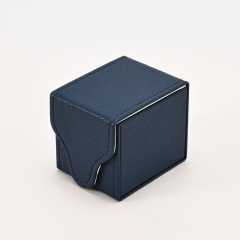 Blue Leather Watch Box Watch Packaging Box Luxury Vintage Watch Boxes Case and Travel Watch Case