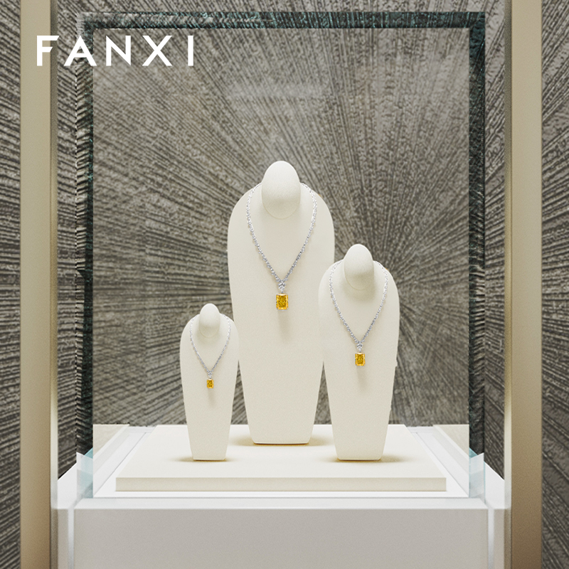 RX118 Jewelry Display Stand Custom Color Portrait Display Stand Luxury Necklace Bust