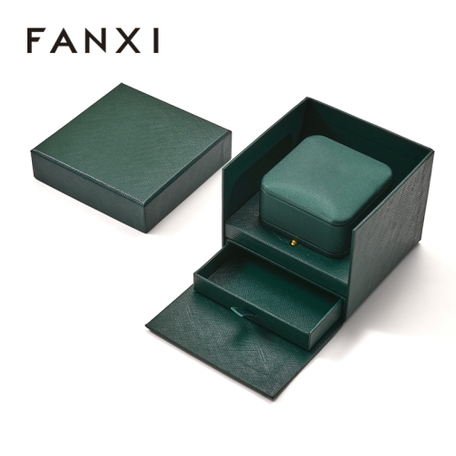 Green Paper Box Outer Box for Jewelry Packaging Jewelry Box Luxury Custom Logo Outer Box