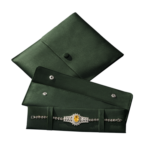 D076 Jewelry Storage Bag Velvet Jewelry Organizer Green Travel Jewelry Pouch
