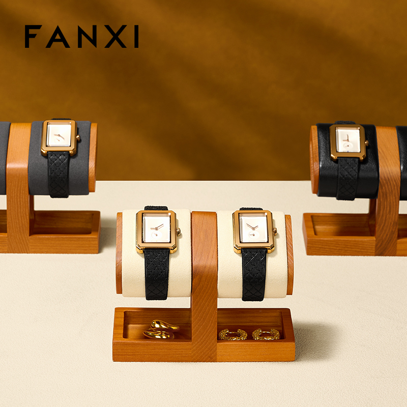 SM250 Watch Display Bangle Bracelet Jewelry Holder Wooden Wrist Watch Display Stand