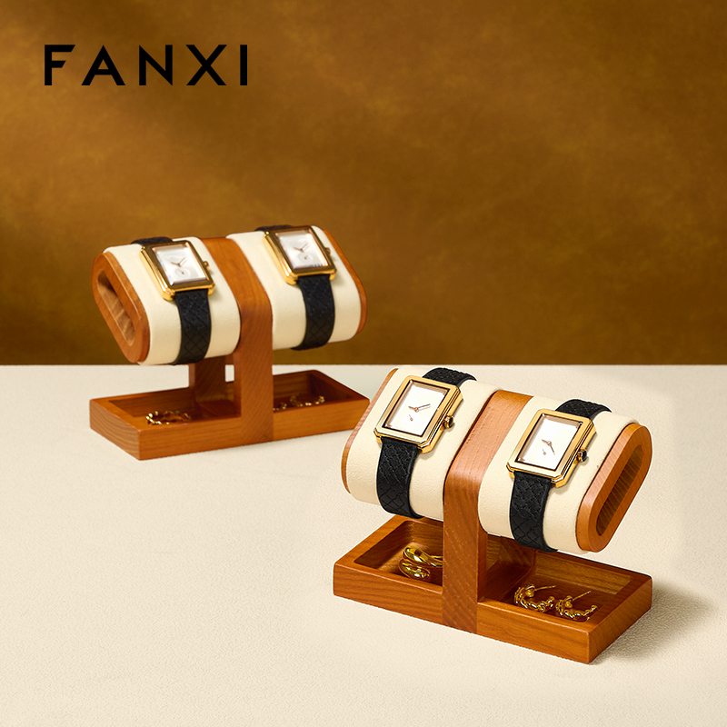 SM250 Watch Display Bangle Bracelet Jewelry Holder Wooden Wrist Watch Display Stand
