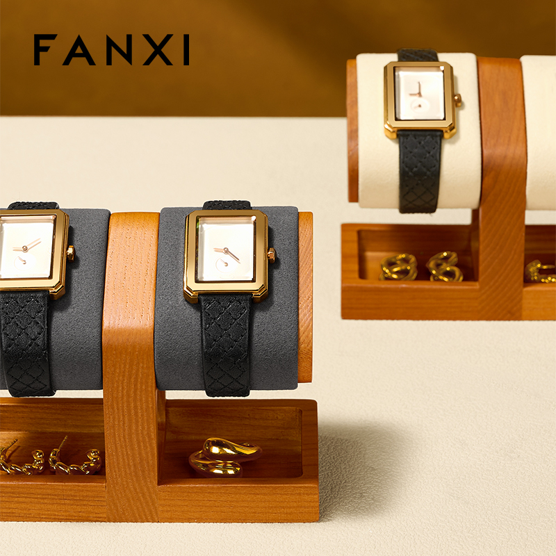 SM250 Watch Display Bangle Bracelet Jewelry Holder Wooden Wrist Watch Display Stand