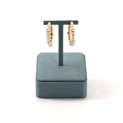 Earring Stand Blue Microfiber Jewelry Display Stand Luxury Display Stand