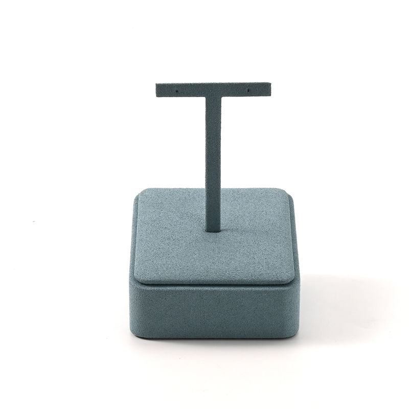 Earring Stand Blue Microfiber Jewelry Display Stand Luxury Display Stand