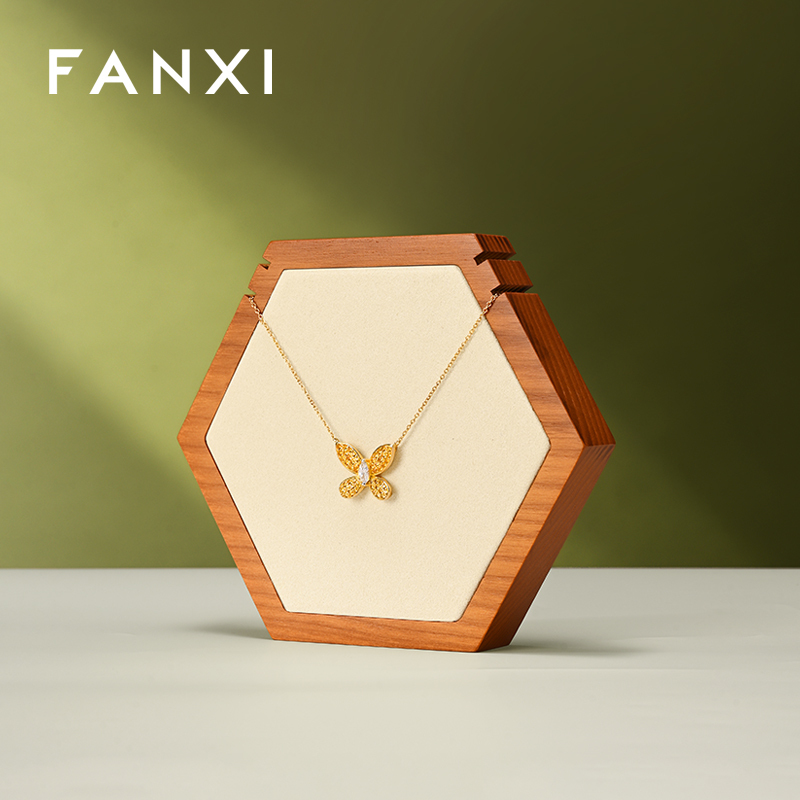 SM231 Jewelry Display Stand Wooden Necklace Pendant Display Stand Luxury Jewelry Stand