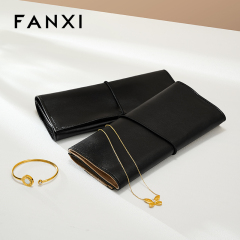 D078 Jewelry Storage Bag Leather and Velvet Ring Earring Necklace Packaging Bag Travel Storage Bag