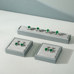 PU053-61 Gray Jewelry Sisplay Tray Earring Ring Display Tray Custom Logo Custom Size