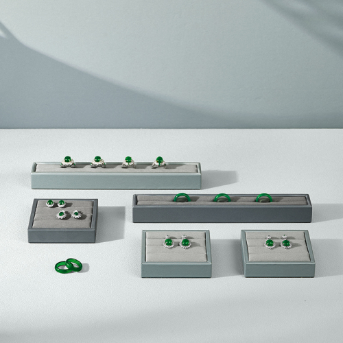 PU053-61 Gray Jewelry Sisplay Tray Earring Ring Display Tray Custom Logo Custom Size