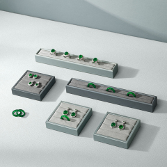PU053-61 Gray Jewelry Sisplay Tray Earring Ring Display Tray Custom Logo Custom Size