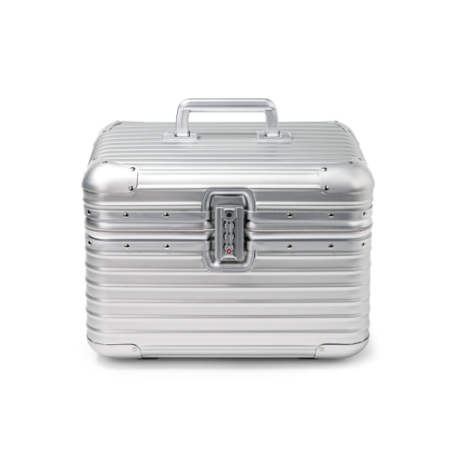 X079 Luxury Aluminum Jewelry Box with Lock and Velvet Lining — Travel Storage Case for Rings, Earrings &amp; Watches