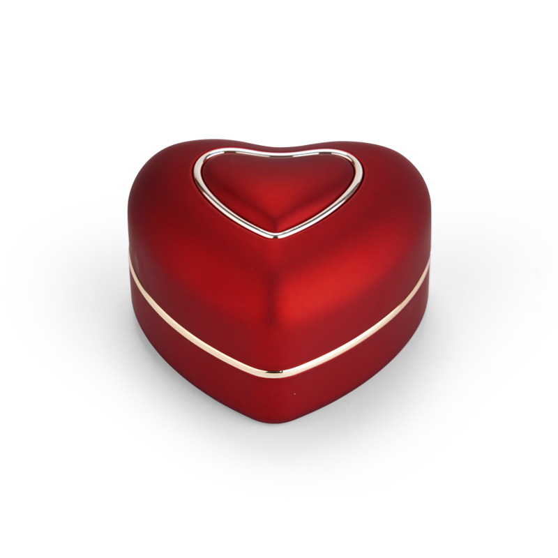 FANXI New Rubber Paint Velvet Heart Ring Necklace Earring With Diamond Wedding Jewelry Box Package For Couple