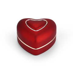 FANXI New Rubber Paint Velvet Heart Ring Necklace Earring With Diamond Wedding Jewelry Box Package For Couple