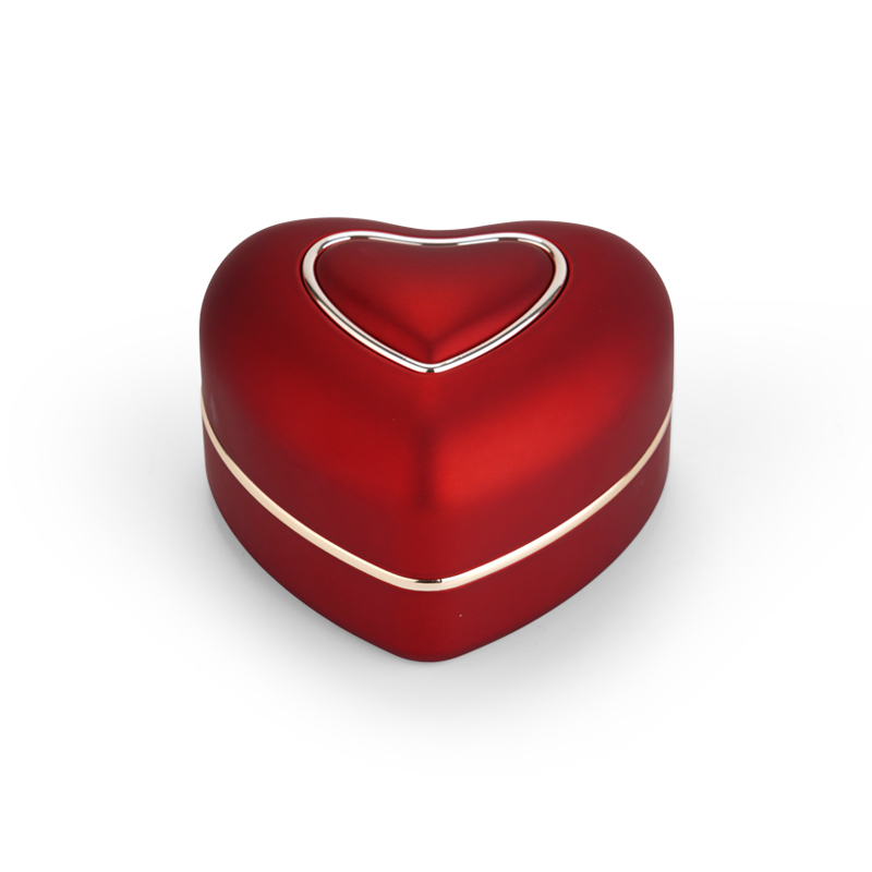 FANXI New Rubber Paint Velvet Heart Ring Necklace Earring With Diamond Wedding Jewelry Box Package For Couple
