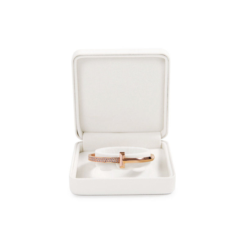 FANXI Factories Custom Ivory PU leather Jewelry Box Ring Pendant Necklace Bracelet Jewelry Package Elegant Gift Box