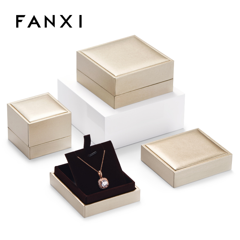 FANXI Hot Sale New Arrival Jewelry Gift Box For Ring Diamond Earring Pendant Necklace Package Luxury Jewelry Box With Custom Logo