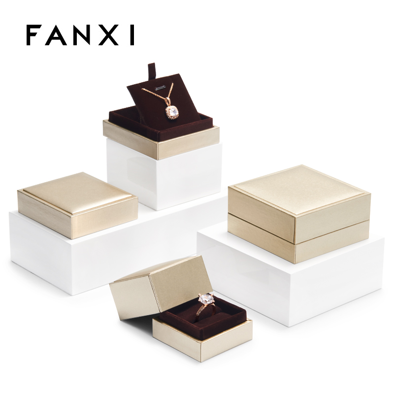 FANXI Hot Sale New Arrival Jewelry Gift Box For Ring Diamond Earring Pendant Necklace Package Luxury Jewelry Box With Custom Logo