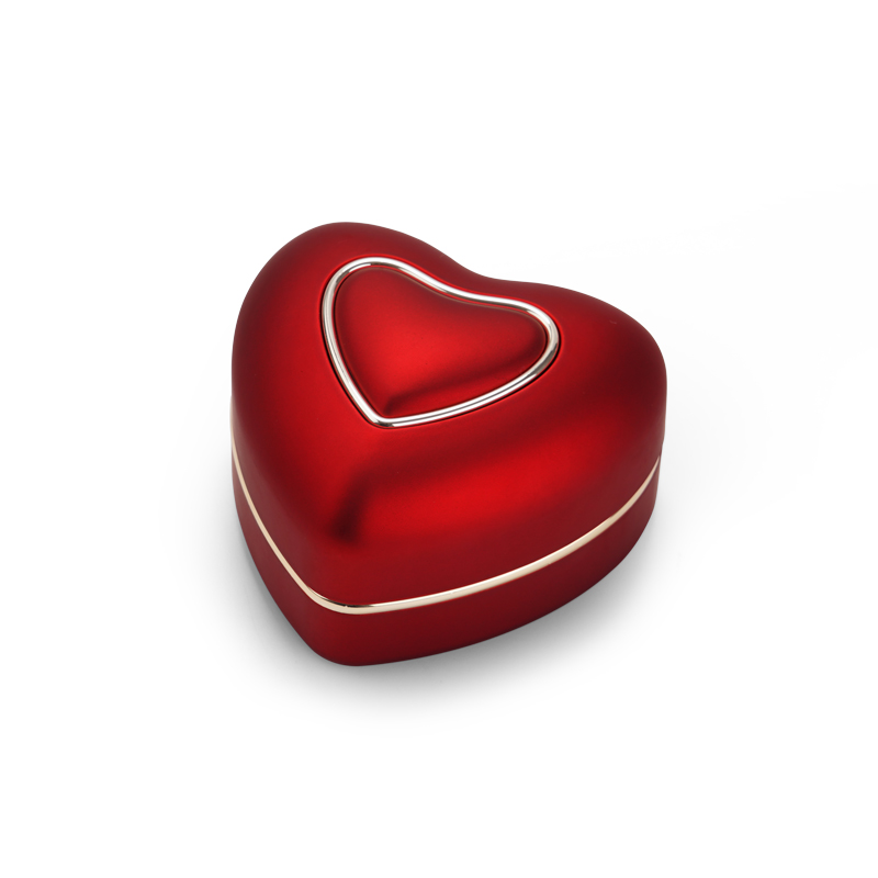 FANXI New Rubber Paint Velvet Heart Ring Necklace Earring With Diamond Wedding Jewelry Box Package For Couple