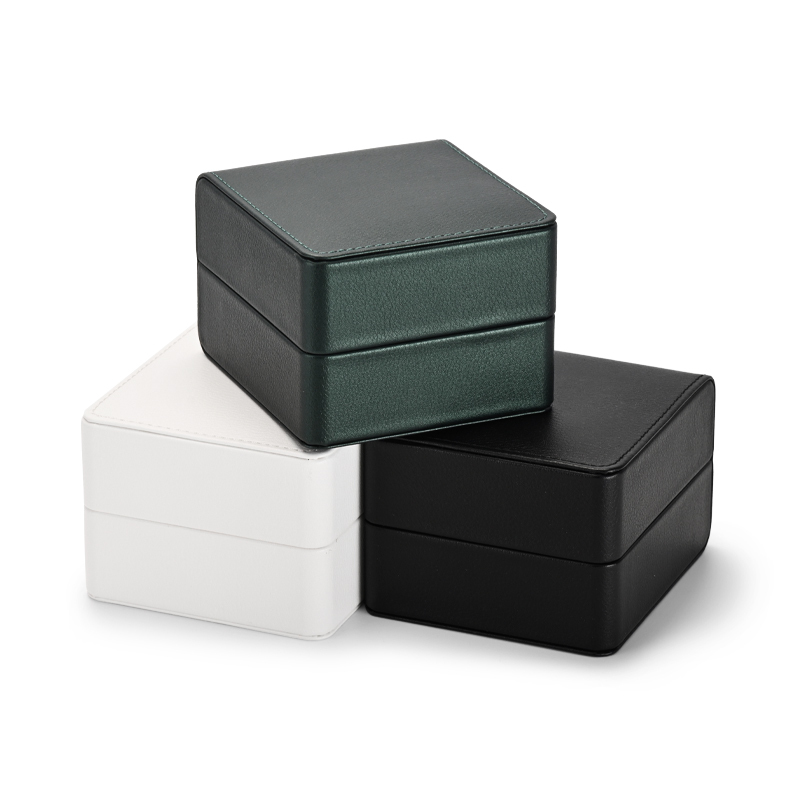 FANXI New Product Wrist Watch Box PU Leather Microfiber Beige Black Green Watch Storage Box Luxury Jewelry Box