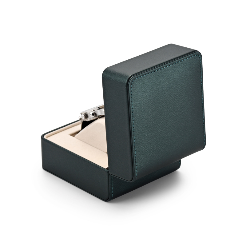 FANXI New Product Wrist Watch Box PU Leather Microfiber Beige Black Green Watch Storage Box Luxury Jewelry Box
