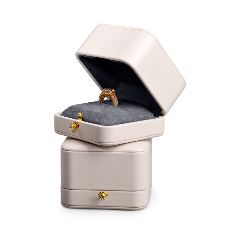 FANXI Customized Luxury Pu Leather Jewelry Box For Ring Pendant Package Jewelry Box With Custom Logo
