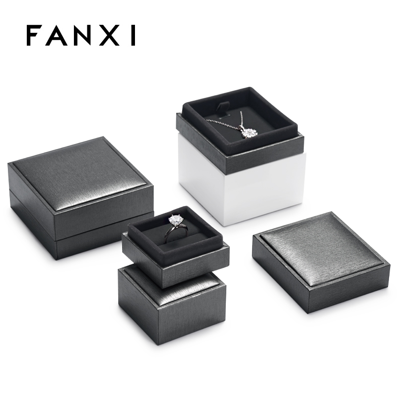 FANXI Customized Women Girls Jewelry Packaging Box Earring Necklace Jewellery Ring Packaging Jewelry Box With Logo