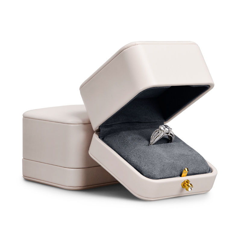 FANXI Customized Luxury Pu Leather Jewelry Box For Ring Pendant Package Jewelry Box With Custom Logo