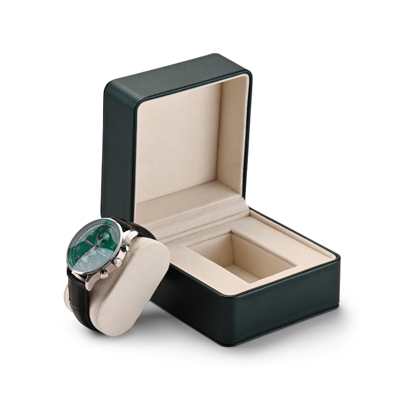 FANXI New Product Wrist Watch Box PU Leather Microfiber Beige Black Green Watch Storage Box Luxury Jewelry Box