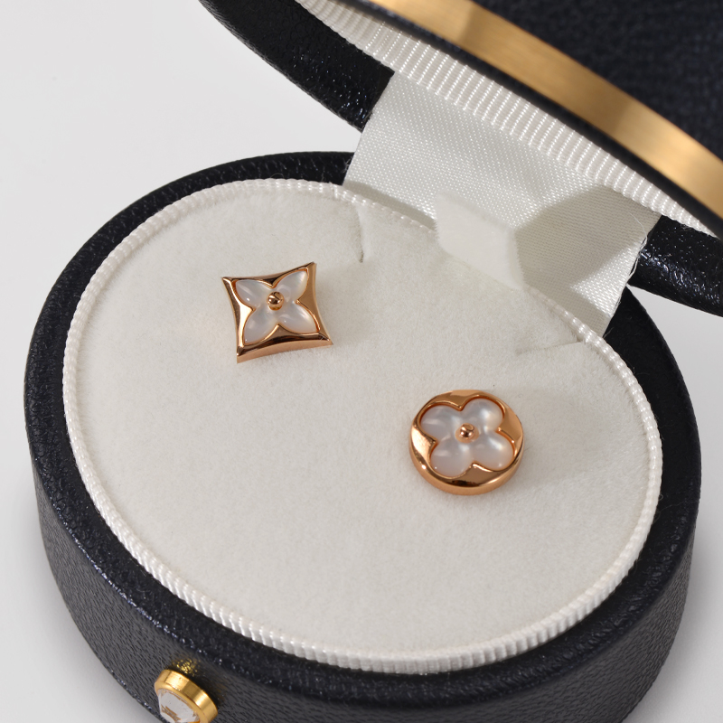 FANXI Hot Sale Luxury Custom PU Leather Jewelry Box Round Shape For Wedding Ring Earring Display Jewelry Box