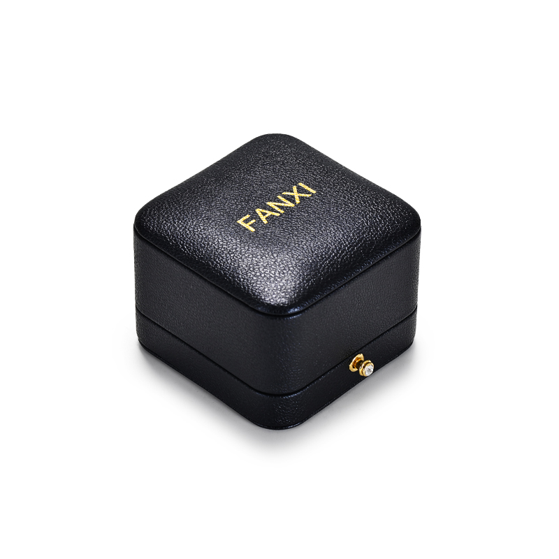 FANXI PU Leather Jewelry Boxes Ring Box Pendant Bangle Necklace Wholesale Jewelry Box Packaging With Gold Button