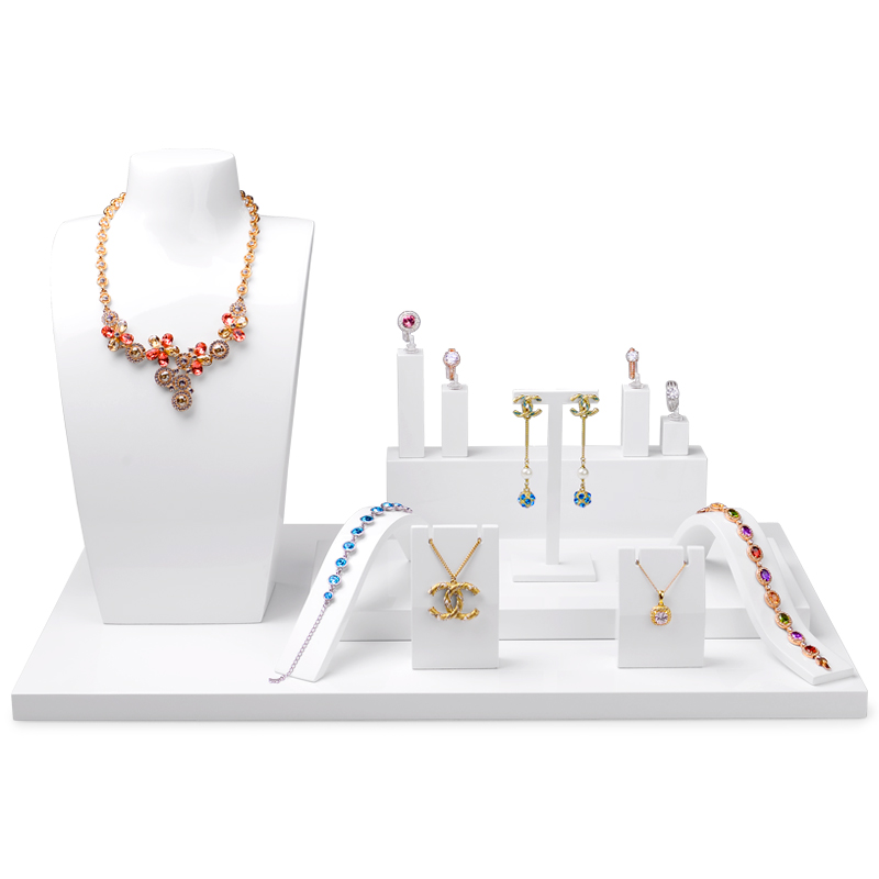 Hot Sale Jewellery Display Stand Holder Custom DIY Bracelet Necklace Ring Earring Holder Jewelry Display Stand Set