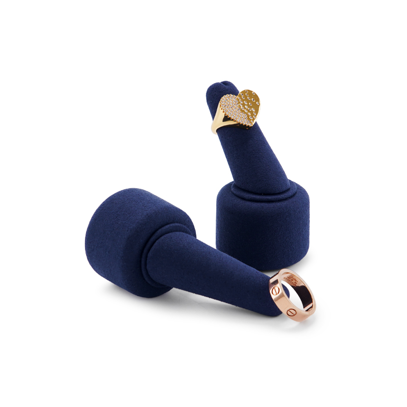 FANXI Custom Hot Sale Dark blue Mircrofiber Jewelry Display Stand For Ring Earring Pendant Necklace Jewelry Rack