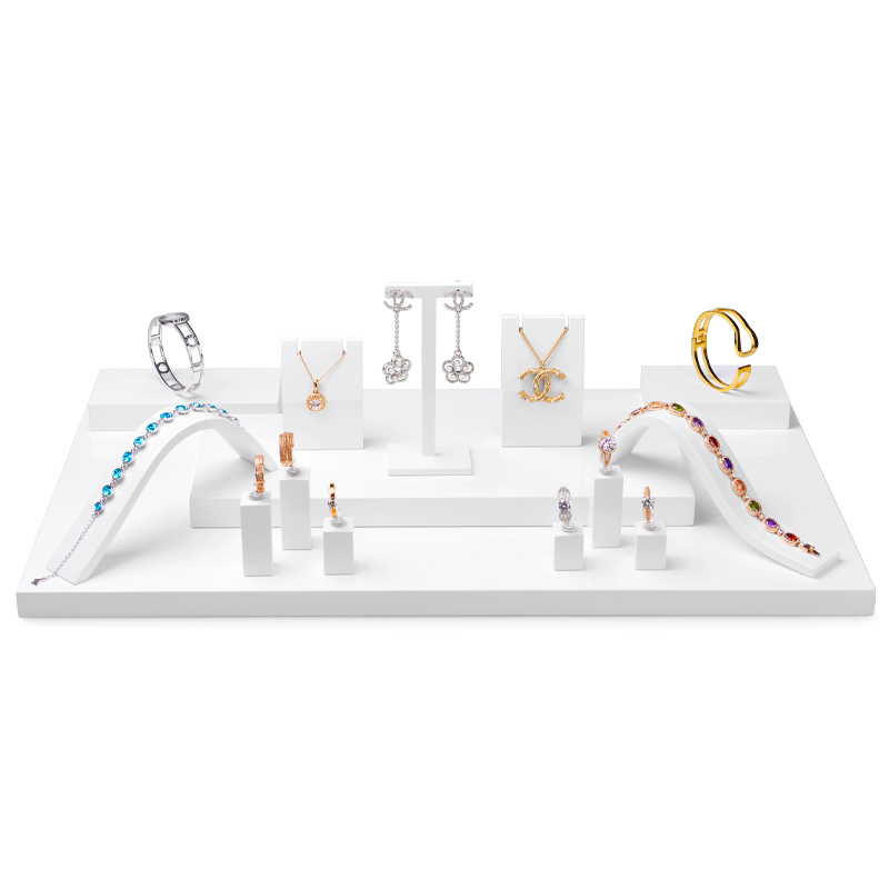 Hot Sale Jewellery Display Stand Holder Custom DIY Bracelet Necklace Ring Earring Holder Jewelry Display Stand Set
