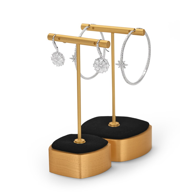 Customized Black Microfiber Metal Jewelry Displays Set Jewelry Set Jewelry Display Packaging For Cabinets Window