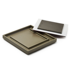 FANXI Wholesale Jewelry Display Tray Metal PU Leather Ring Earring Bracelet Pendant Display Tray