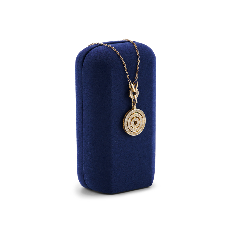 FANXI Custom Hot Sale Dark blue Mircrofiber Jewelry Display Stand For Ring Earring Pendant Necklace Jewelry Rack