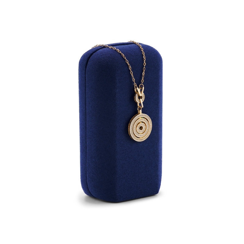 FANXI Custom Hot Sale Dark blue Mircrofiber Jewelry Display Stand For Ring Earring Pendant Necklace Jewelry Rack