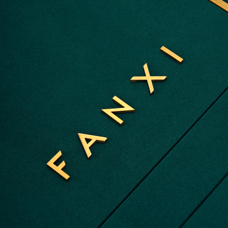 FANXI China Luxury Jewelry Display Wholesales Custom Gold Metal Microfiber Ring Bangle Necklace Jewelry Set
