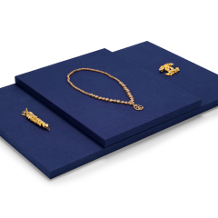 FANXI Custom Hot Sale Dark blue Mircrofiber Jewelry Display Stand For Ring Earring Pendant Necklace Jewelry Rack