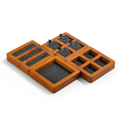 FANXI Classic Wooden Jewelry Tray Display For Ring Bracelet Earrings Pendant Exhibitor Jewellry Wood Case