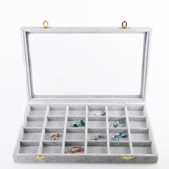 Wholesale Custom Logo Necklace Jewellery Box Organizer Velvet Earring Ring Necklace Case Small Travel Jewelry Storage Gift Box