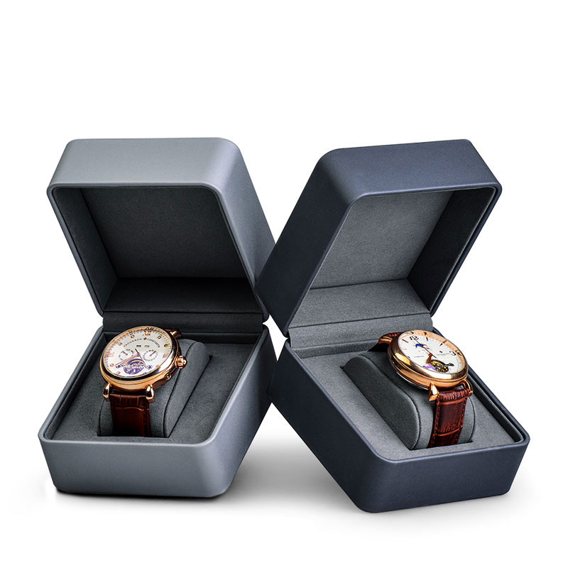 FANXI Ready to Ship Classic Gray Wrist Watch Box For Bangle Bracelet Jewelry Men Watch Packaging Box