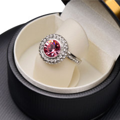 In Stock New Luxury Dark Grey Jewelry Boxes Round Shape For Ring Earring Pendant Necklace Jewelry Box Set